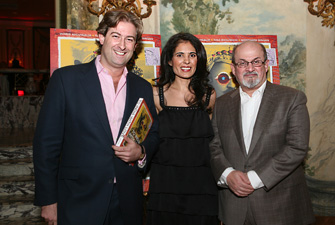 Mortimer Singer, Tina Bhojwani and Salman Rushdie