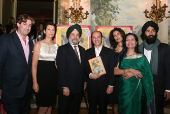 Mortimer Singer, Martine Assouline, Ambassador, Prosper Assouline, Tina Bhojwani, Lakshmi Puri and Waris Ahulwalia