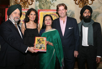 Ambassador Hardeep Singh Puri, Tina Bhojwani, Lakshmi Puri, Mortimer Singer, Waris Ahluwalia